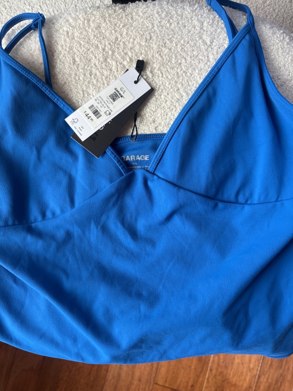 BRAND NEW Garage electric blue plunge top
